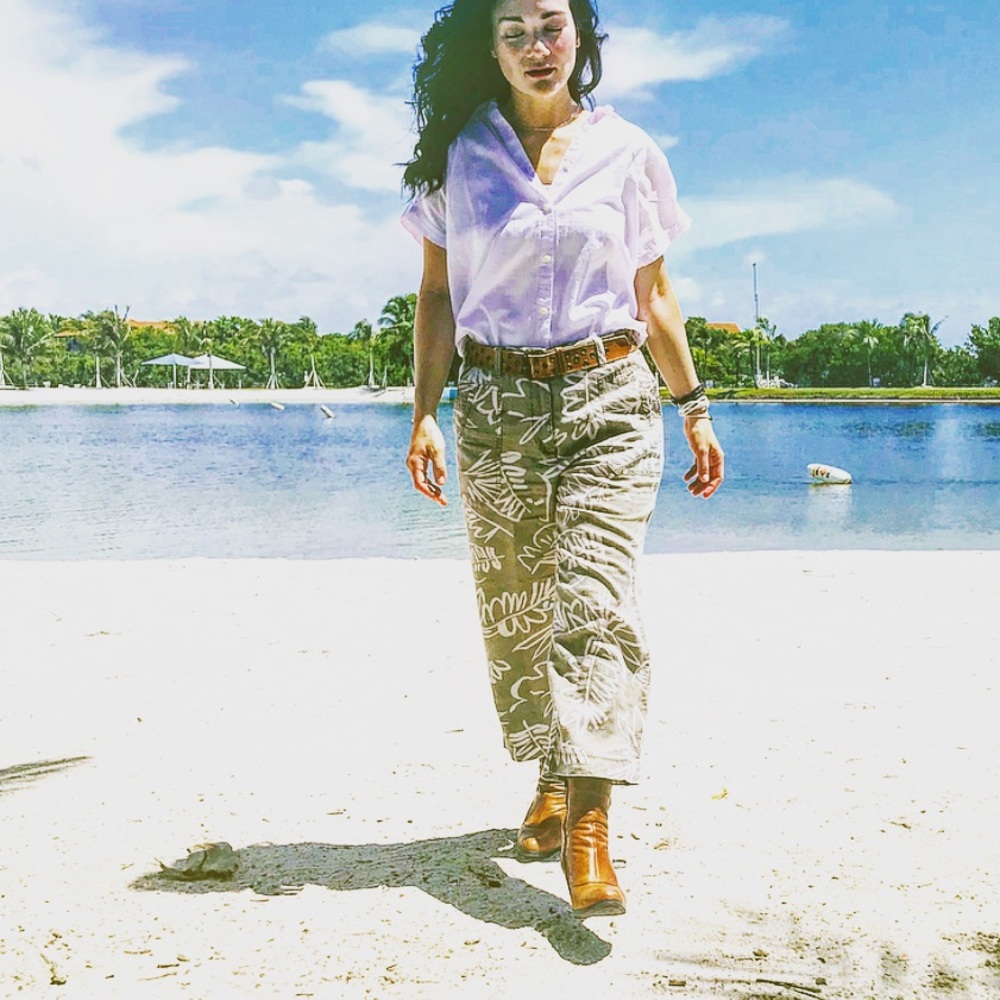 Chico’s Bermuda Pattened Crop Pants